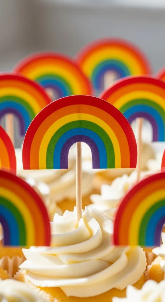 Mini Rainbow Cutout Toppers
