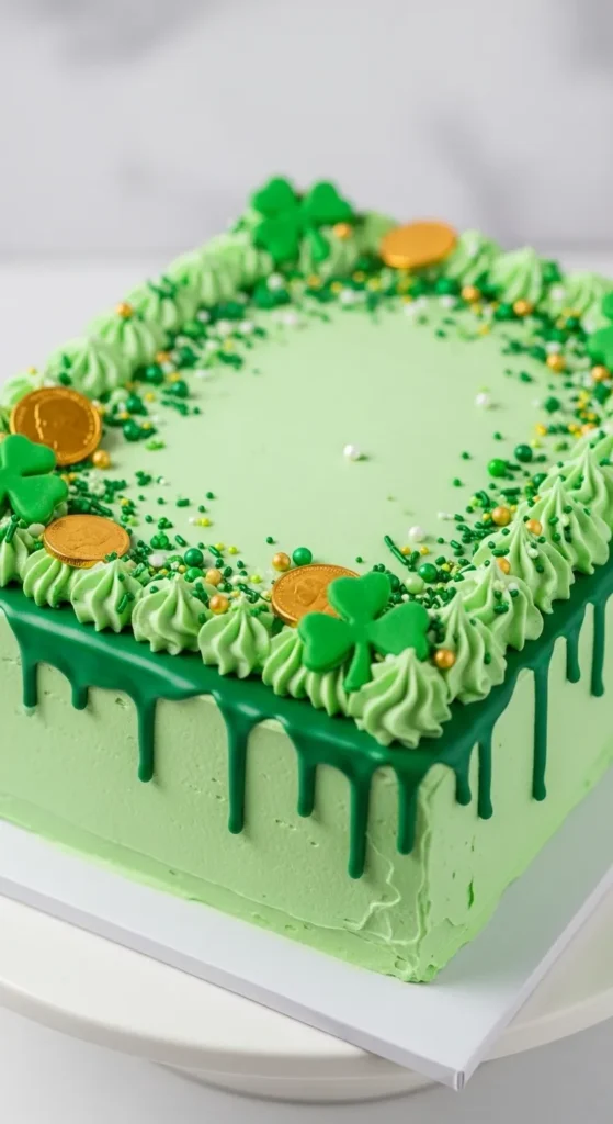 Minimal Drip Sheet Cake