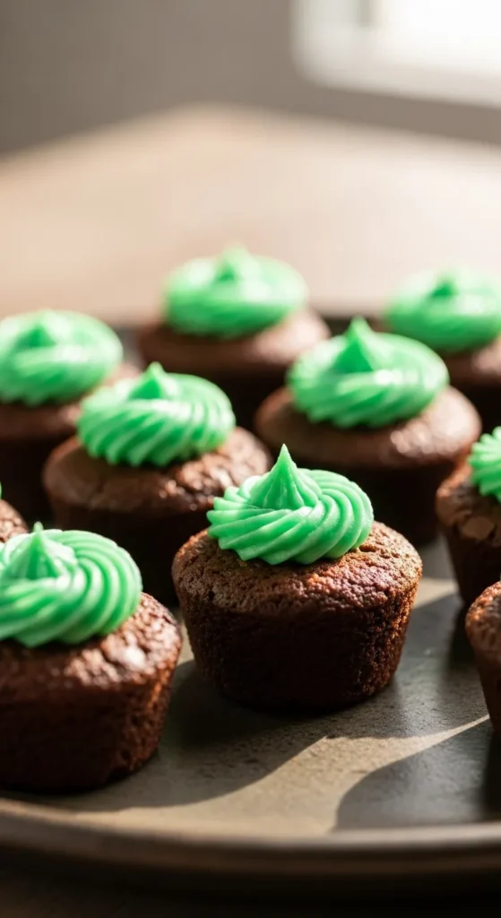 Mint Brownie Bites