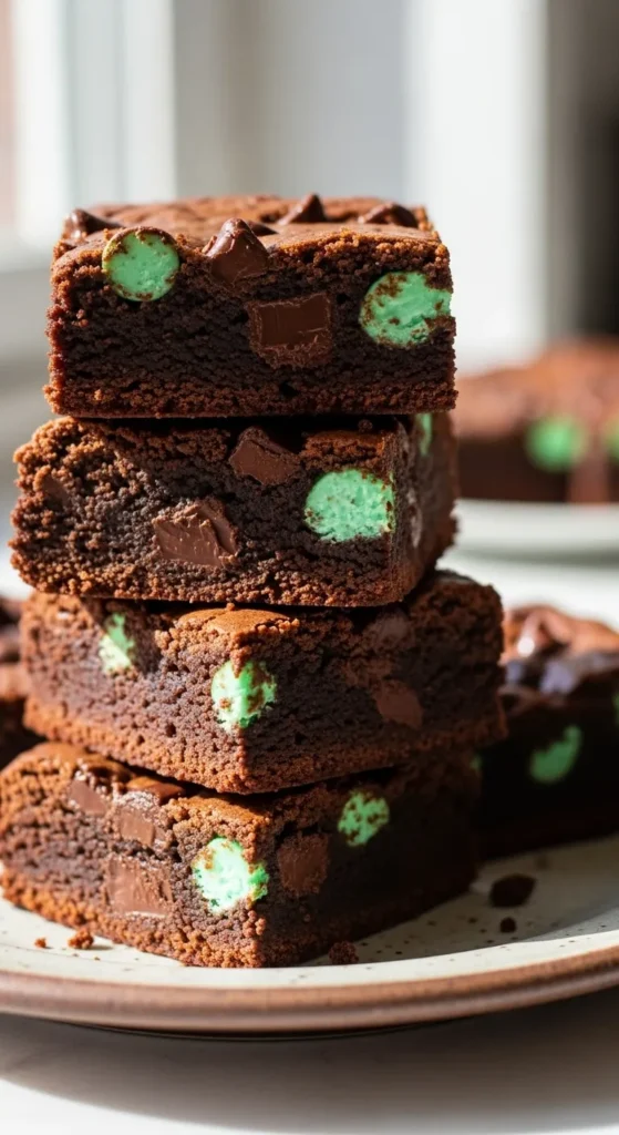 Mint Chocolate Chip Brownies