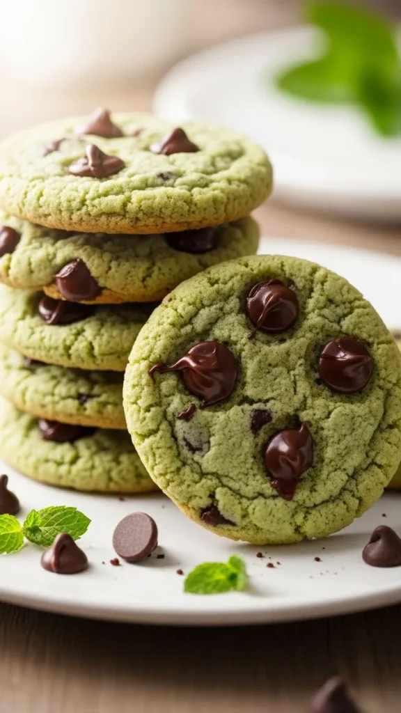 Mint Chocolate Chip Cookies