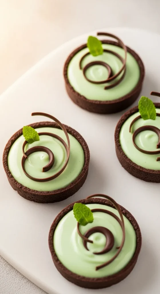 Mint Chocolate Mini Tarts