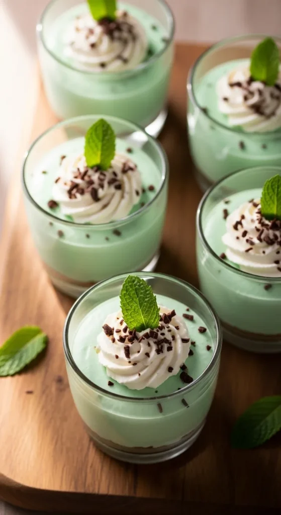 Mint Chocolate Mousse Cups
