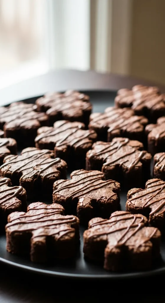 Mint Chocolate Shamrock Brownies
