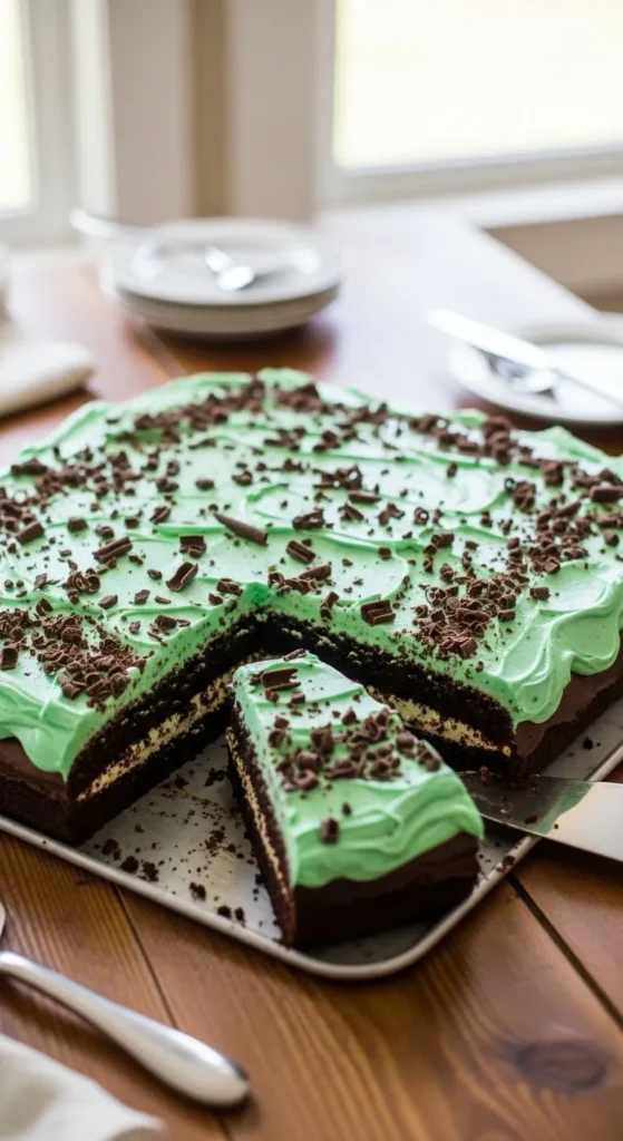 Mint Chocolate Sheet Cake