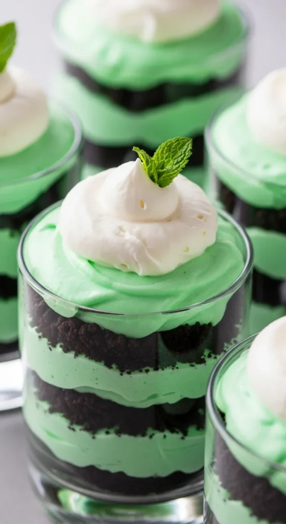 Mint Cream Pie Cups