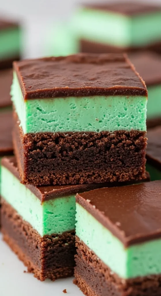 Mint Fudge Layer Brownies