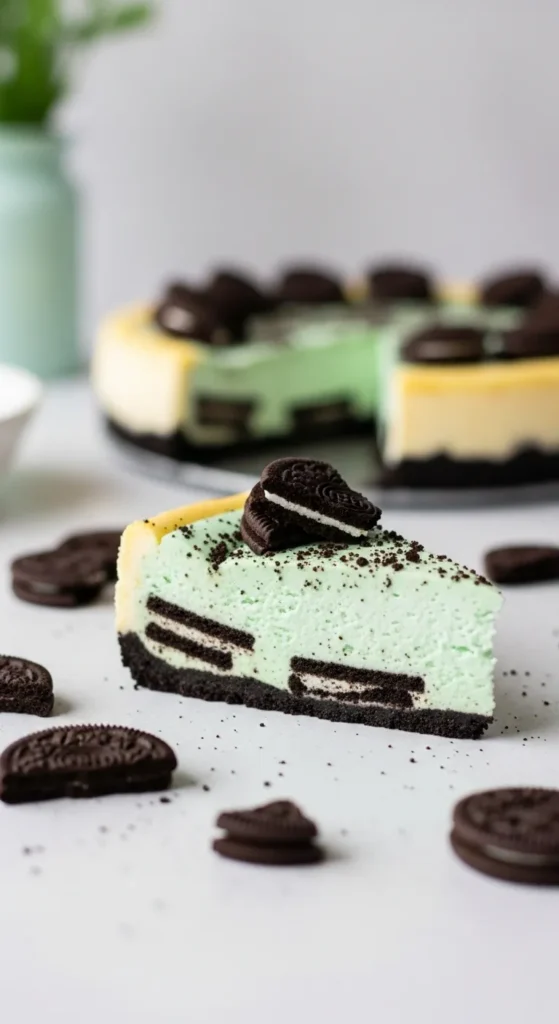 Mint Oreo Cheesecake