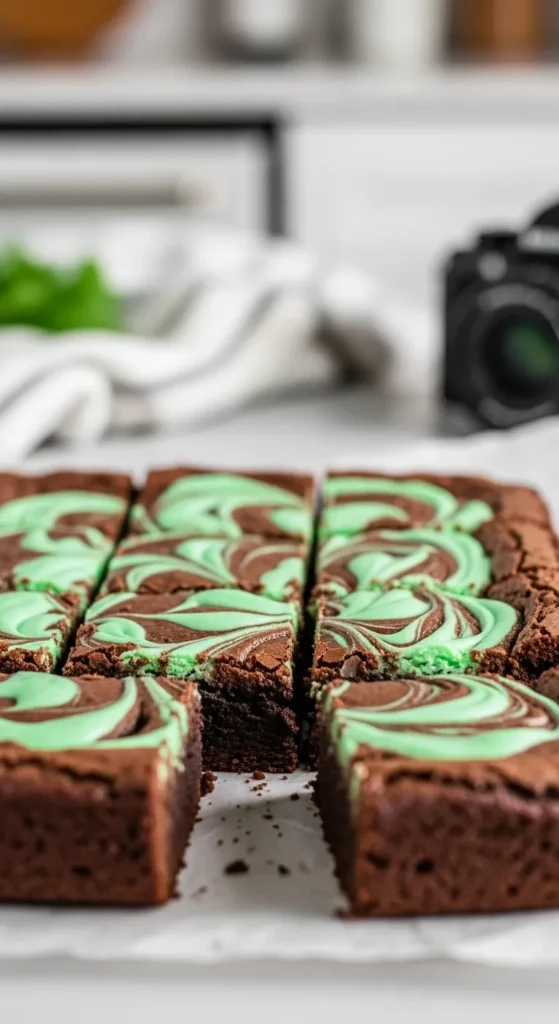 Mint Swirl Fudge Brownies