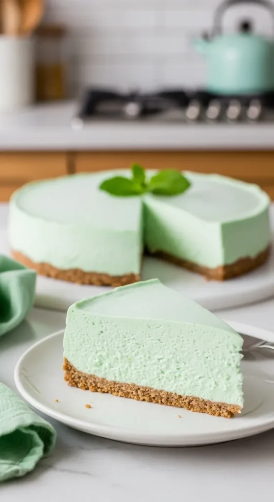 No-Bake Mint Cheesecake