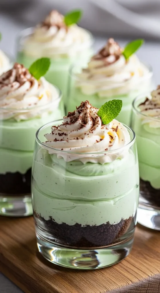 No-Bake Mint Chocolate Cheesecake Cups