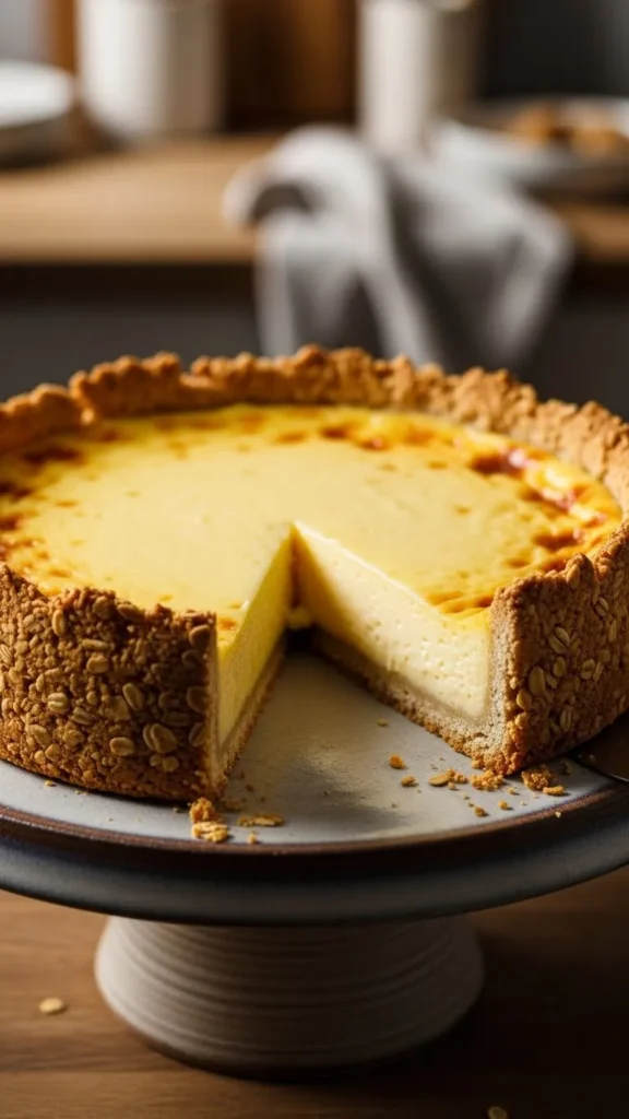 Oat Crusted Custard Tart