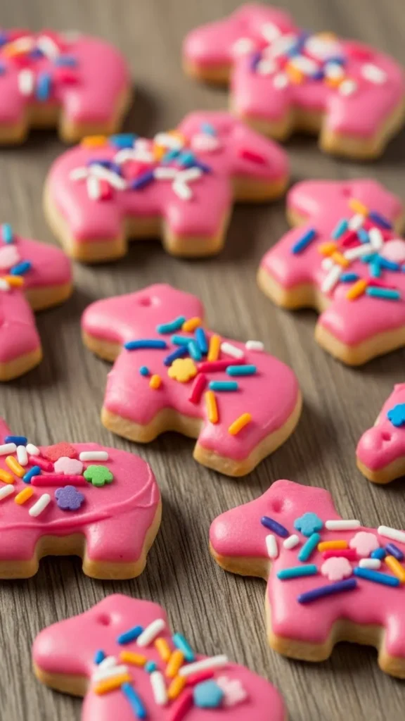 Pink Frosted Animal Crackers
