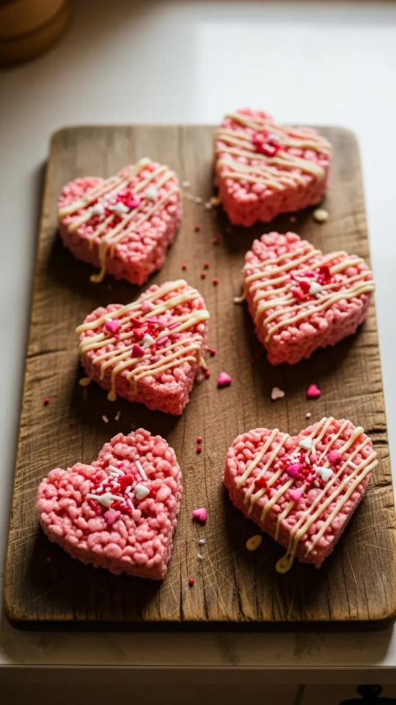 Pink Rice Krispie Hearts