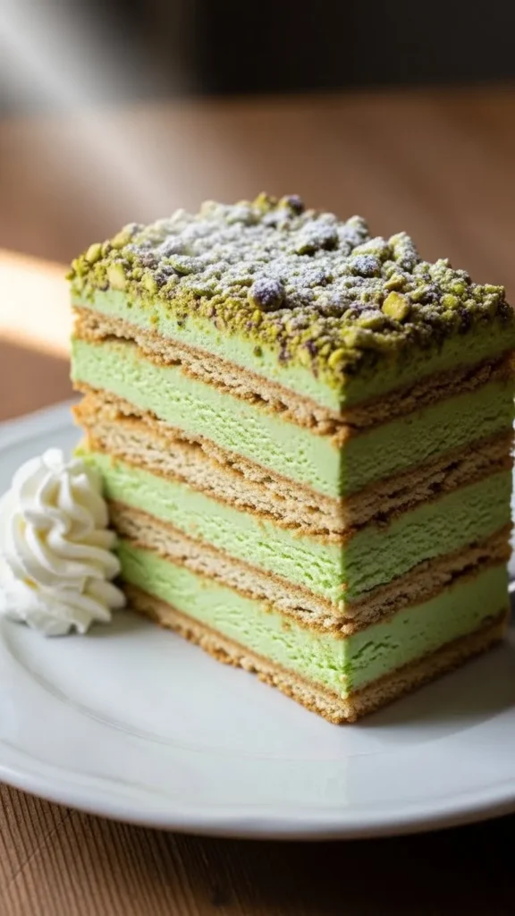 Pistachio Icebox Cake