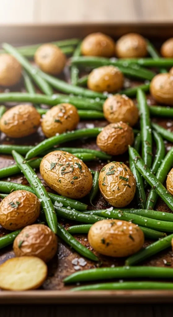 Roasted Potato and Green Bean Tray