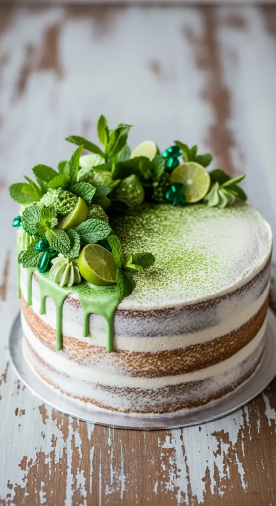 Rustic Naked St. Patrick’s Day Cake