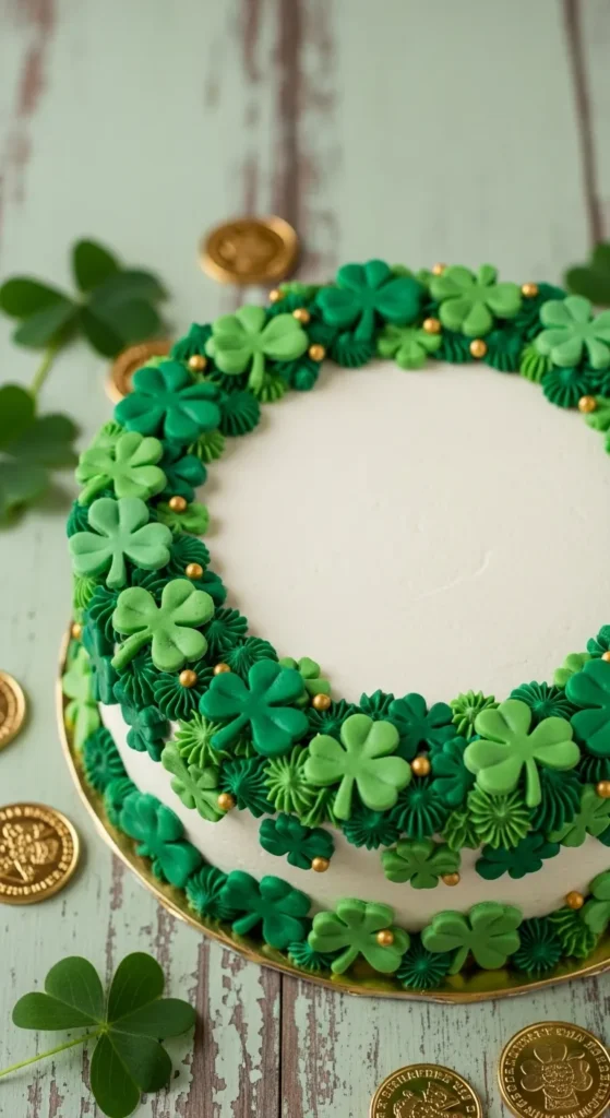 Shamrock Border Cake