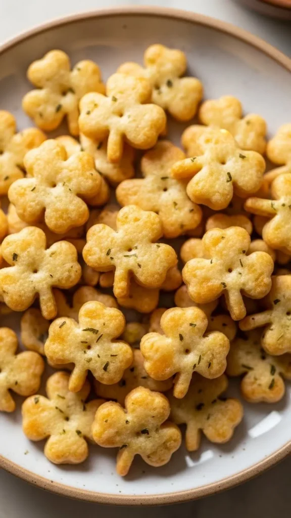 Shamrock Cheese Crackers