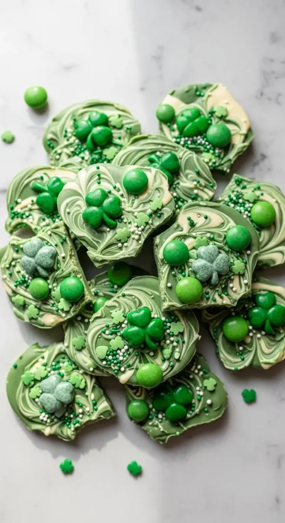 Shamrock Chocolate Bark