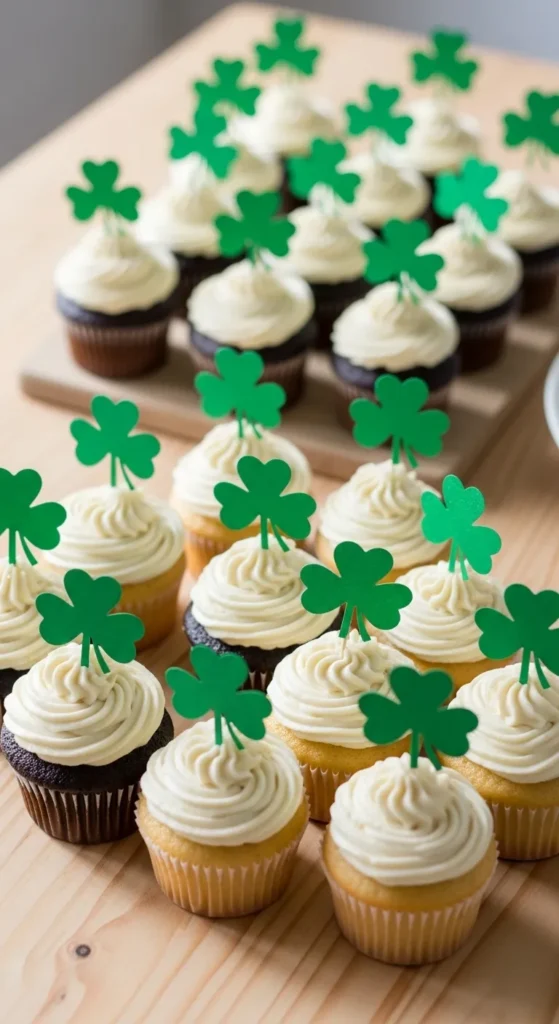 Shamrock Cupcake Toppers