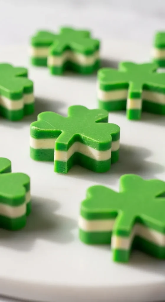 Shamrock Fudge Squares