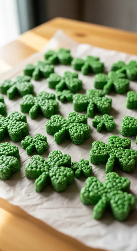 Shamrock Rice Cereal Treats
