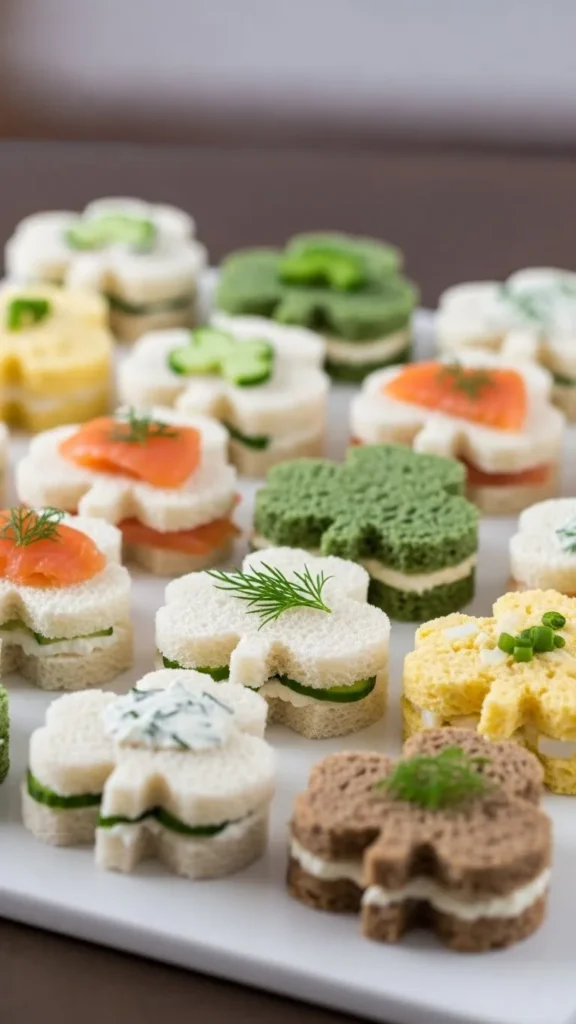 Shamrock Sandwich Bites