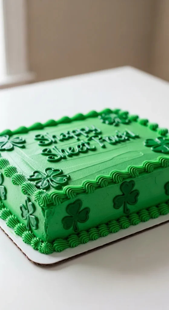 Shamrock Sheet Cake