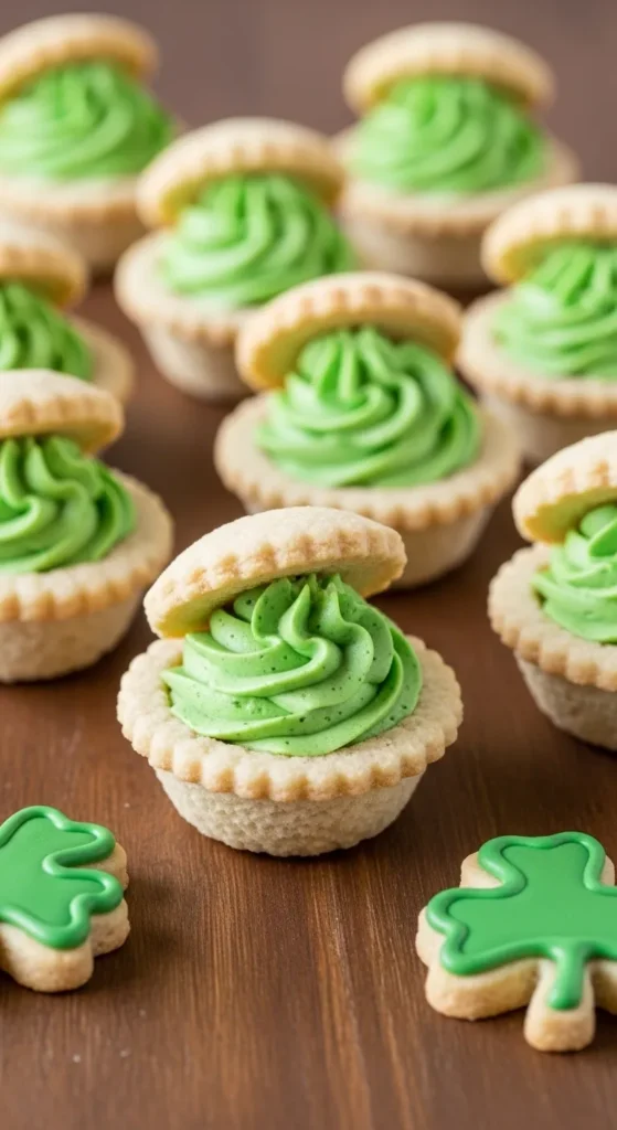 Shamrock Sugar Cookie Cups