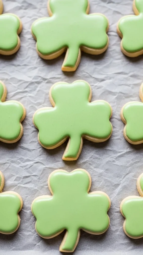 Shamrock Sugar Cookies With Soft Icing
