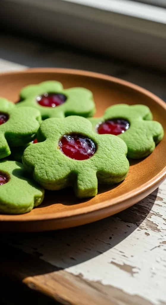 Shamrock Thumbprint Cookies