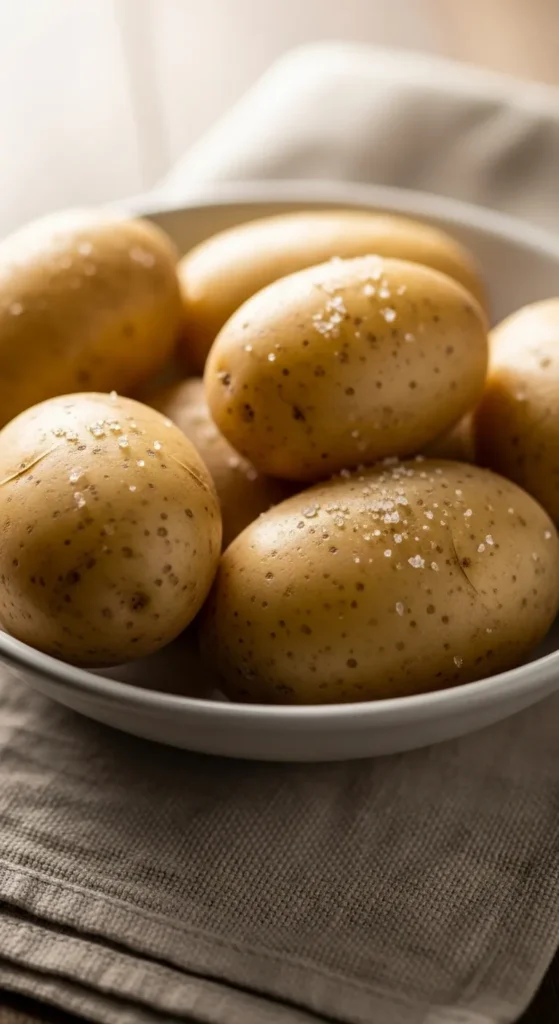 Simple Boiled Potatoes with Salt