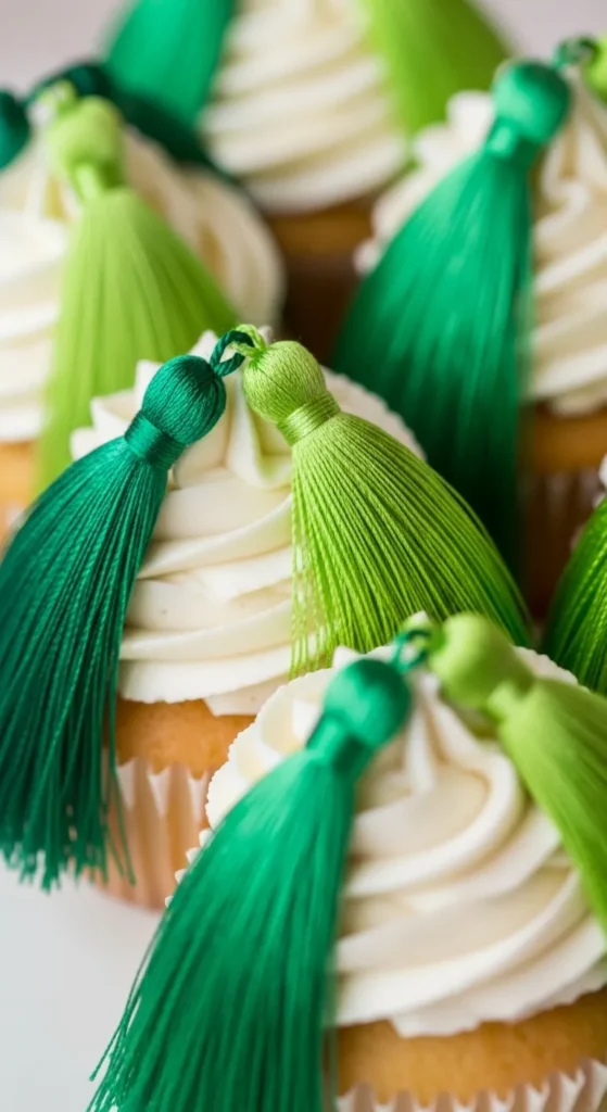 Simple Green Tassel Picks