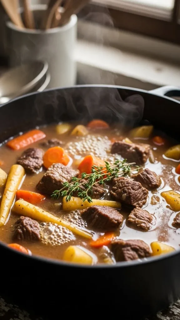 Slow-Cooked Beef and Root Veg Stew
