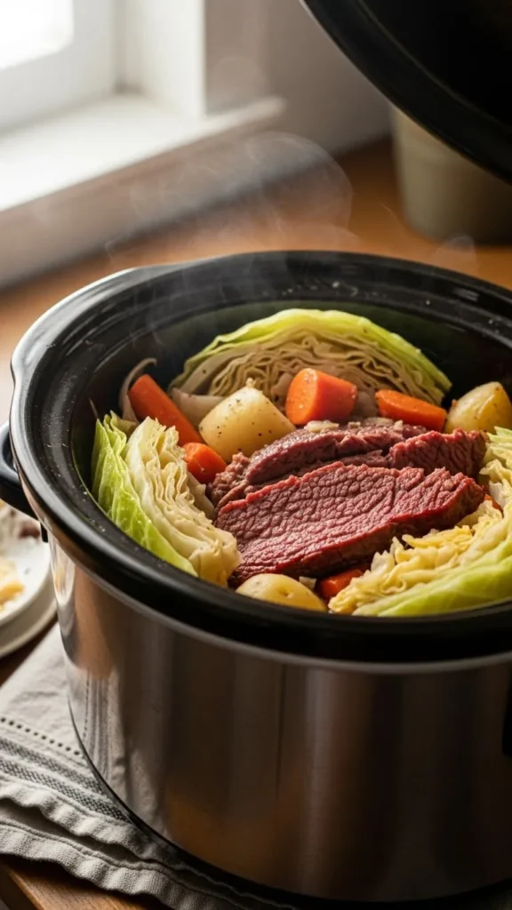 Slow Cooker Corned Beef and Cabbage