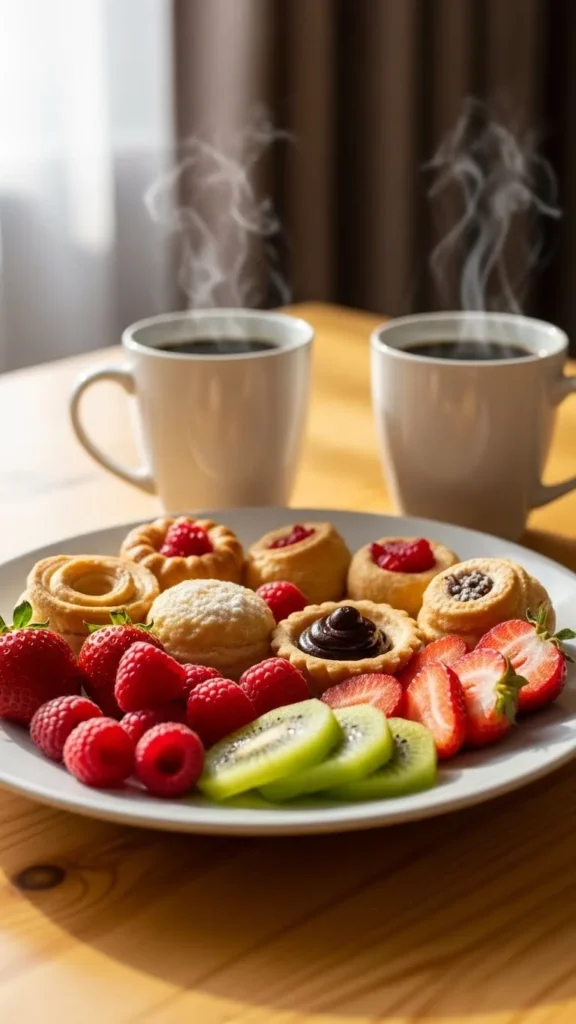 Small Pastry and Fruit Plate