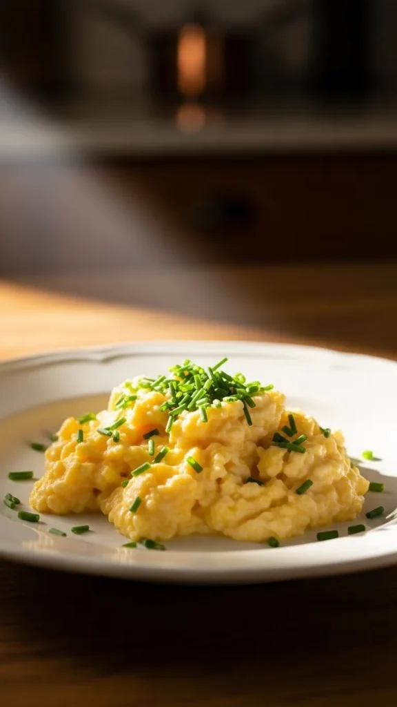 Soft Scrambled Eggs with Chives