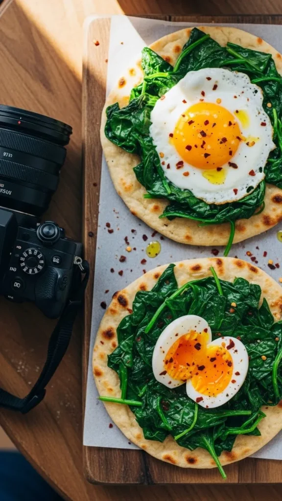 Spinach Breakfast Flatbreads