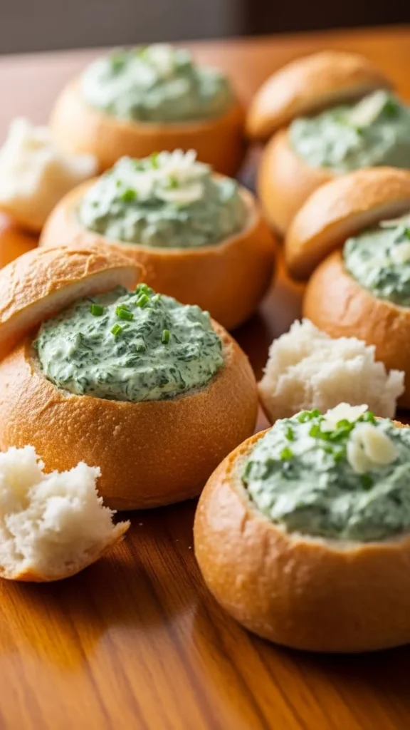 Spinach Dip Bread Cups
