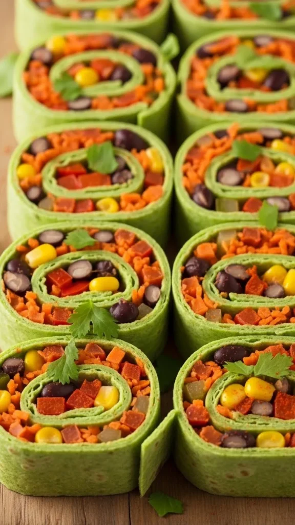 Spinach Tortilla Pinwheels