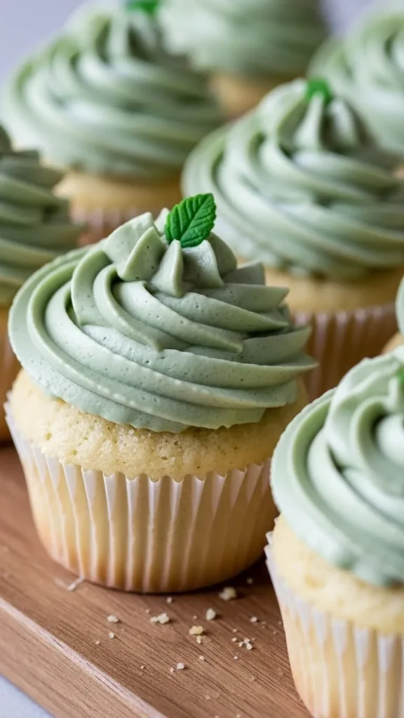 Spinach Vanilla Cupcakes
