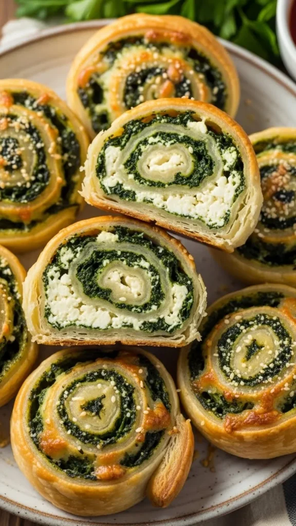 Spinach and Cheese Pinwheels