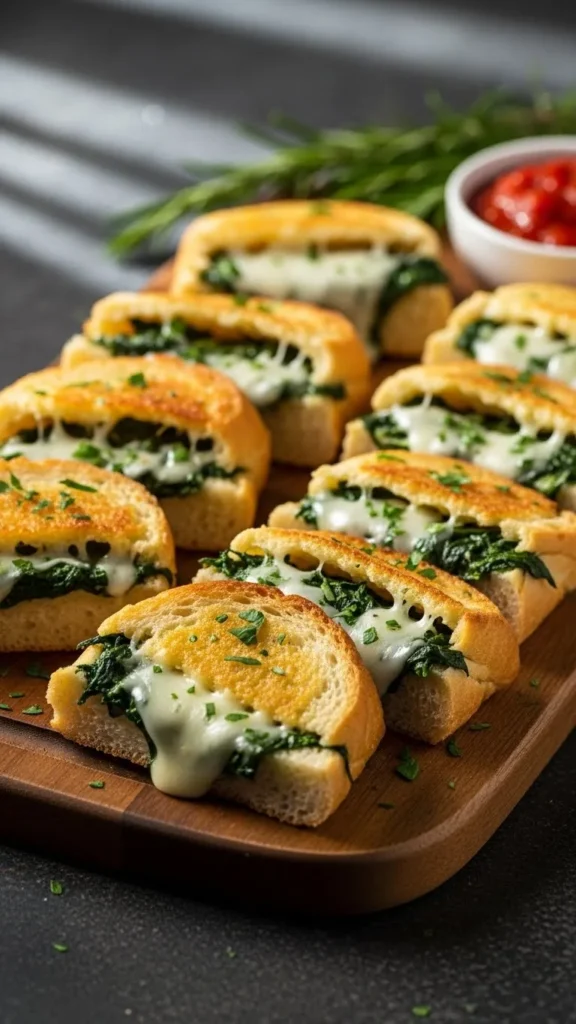 Spinach and Cheese Stuffed Bread