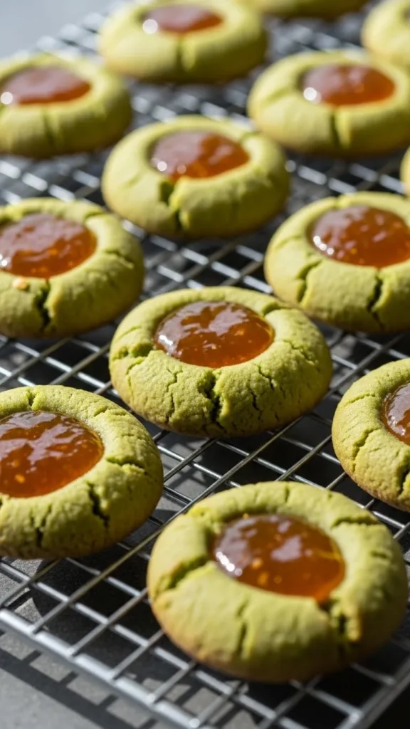 St. Patrick’s Day Thumbprint Jam Cookies
