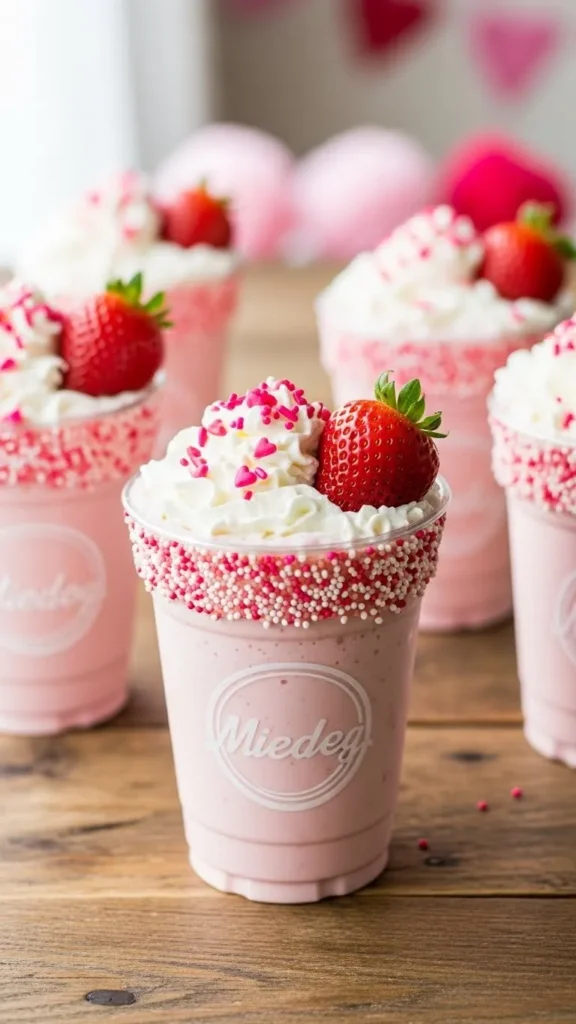 Strawberry Milkshake Cups