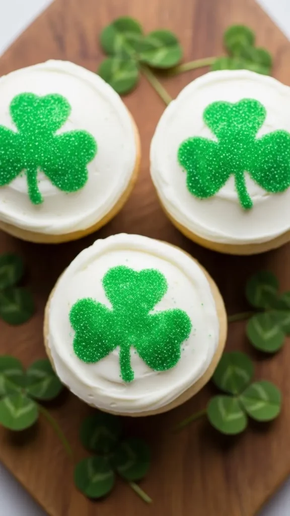 Sugar Dust Clover Cupcakes