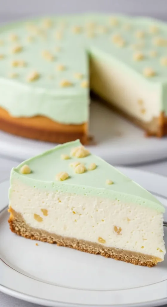 Vanilla Bean Mint Cheesecake