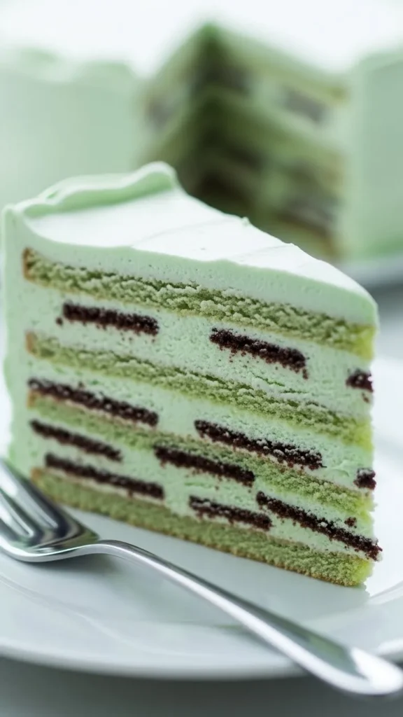 Vanilla Mint Icebox Cake