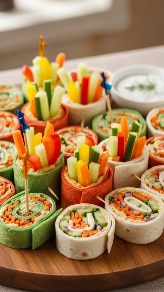 Vegetable Wrap Pinwheels